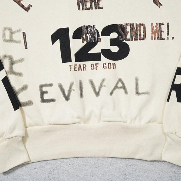 FEAR OF GOD x RIVINGTON ROI REBIS Monogram Cream Hoodie - Picture 3 of 7